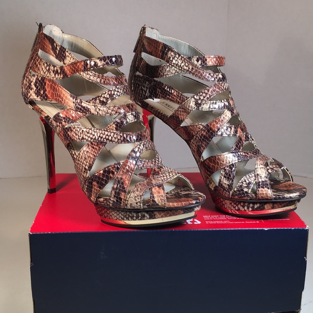 Jennifer Lopez Open Toe Stiletto Heels 9.5